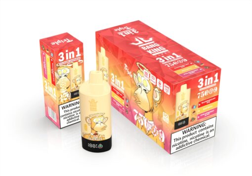 Ein gelbes Vape-Gerät mit der Aufschrift 
