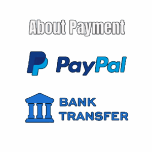 À propos des options de paiement avec PayPal et virement bancaire affichées.