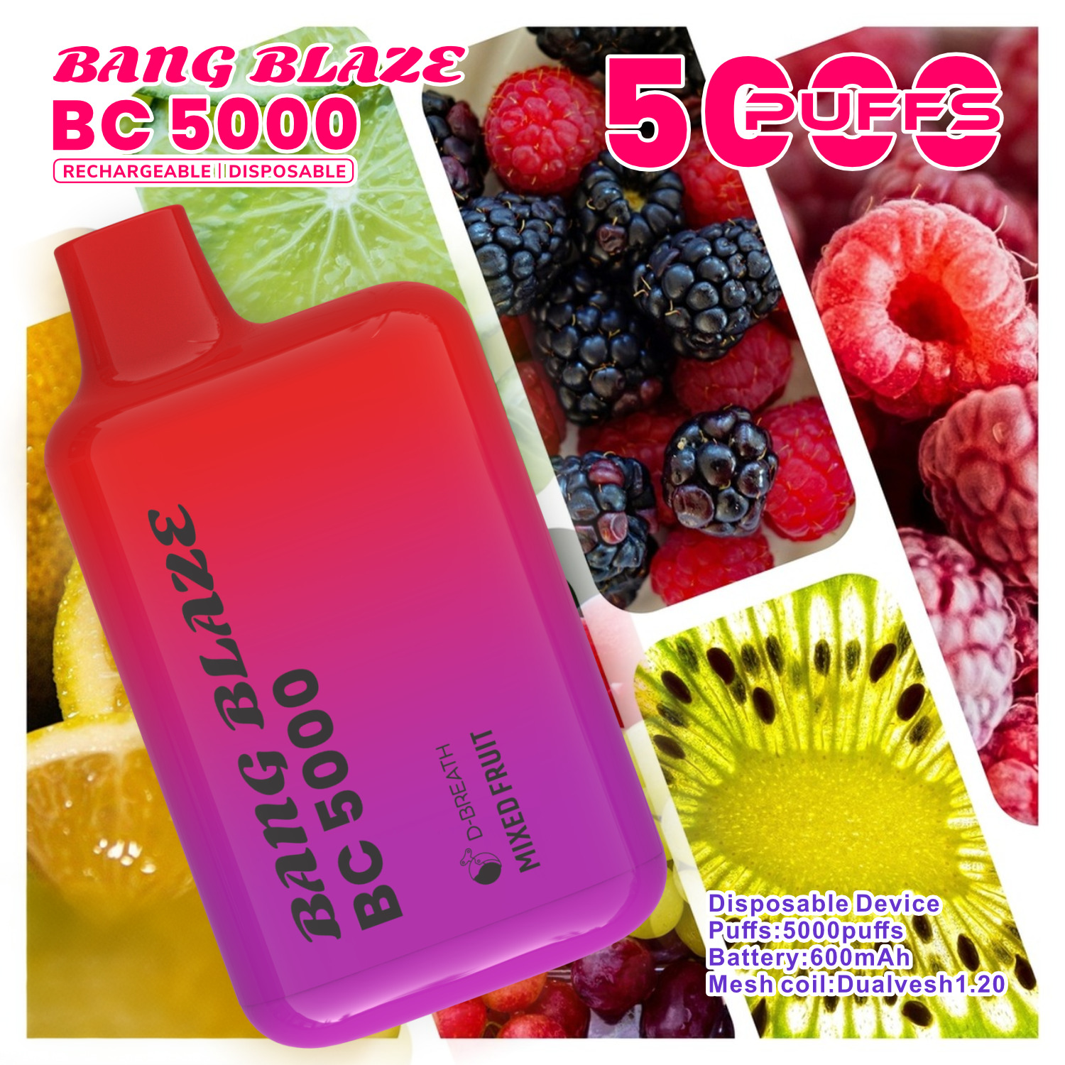 Bang BC5000 vape for beginners 5% nicotine 5000 puffs