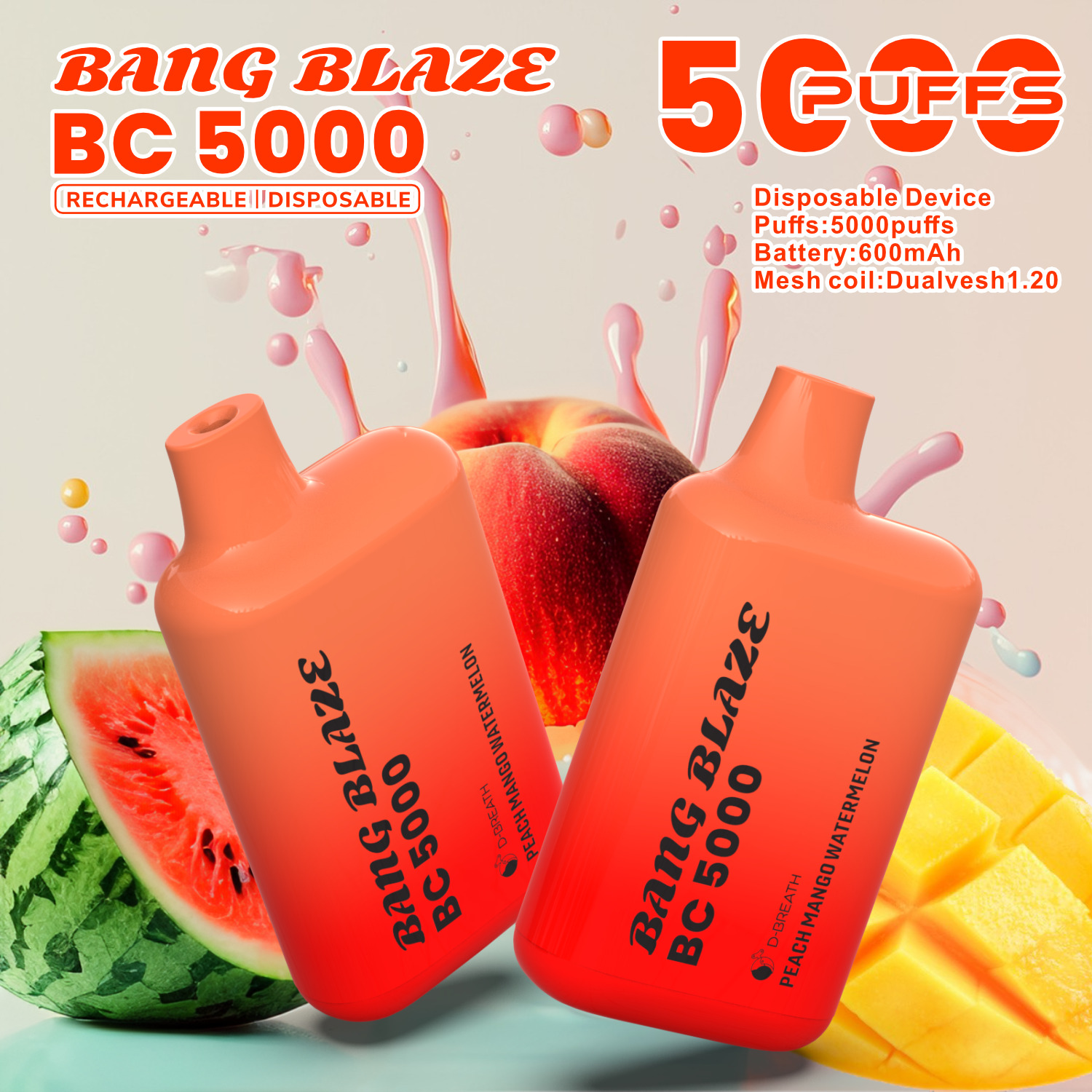Bang Blaze BC5000 Puffs Vape RANDOM MIX OF FLAVORS