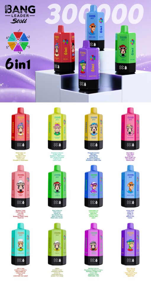 Bang Leader Stoll 300000 Puffs Vape – 6-in-1 Flavor System Ultra