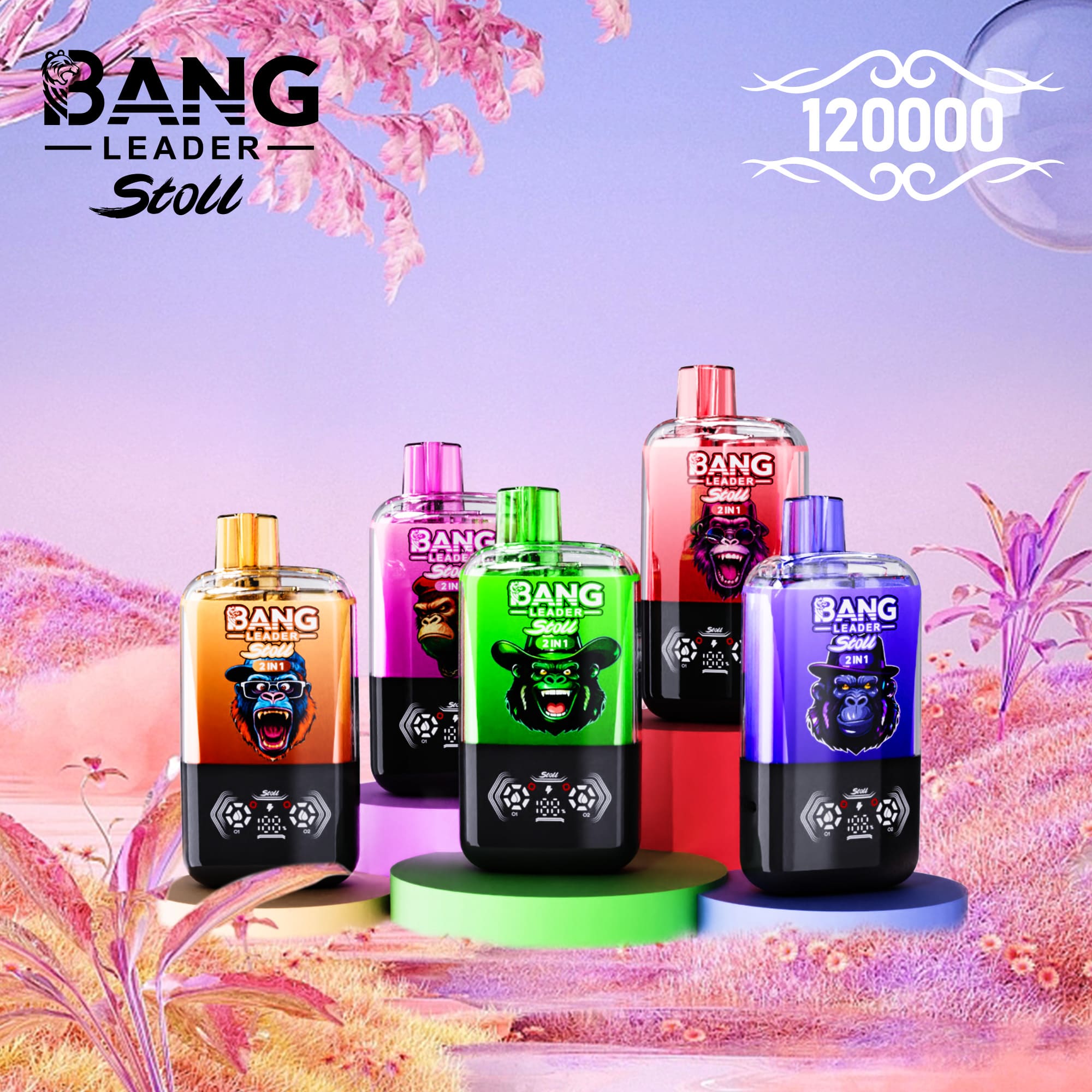 Bang Leader 120000 Puffs 2-in-1 Vape – Dual Flavor System Mesh Coil Type-C  Recharge 0–5% Nicotine – BangKingVape