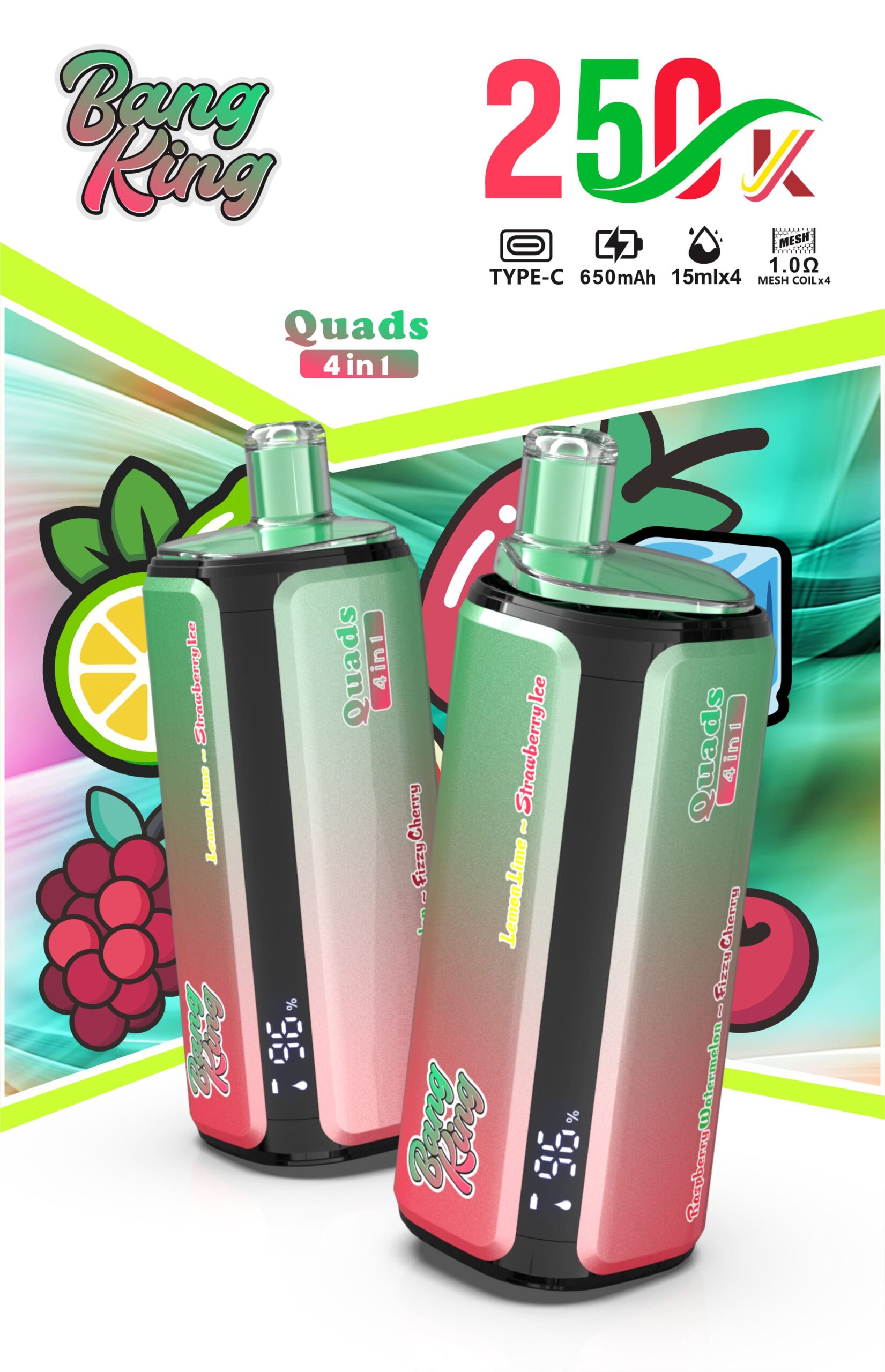 BANGKING 　＿＿＿＿Ty Bang King 250000 Puffs 4-in-1 Vape – Ultra High Capacity | Mesh