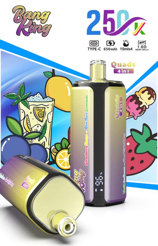 Bang King 250000 Puffs 4-in-1 Vape – Ultra High Capacity | Mesh