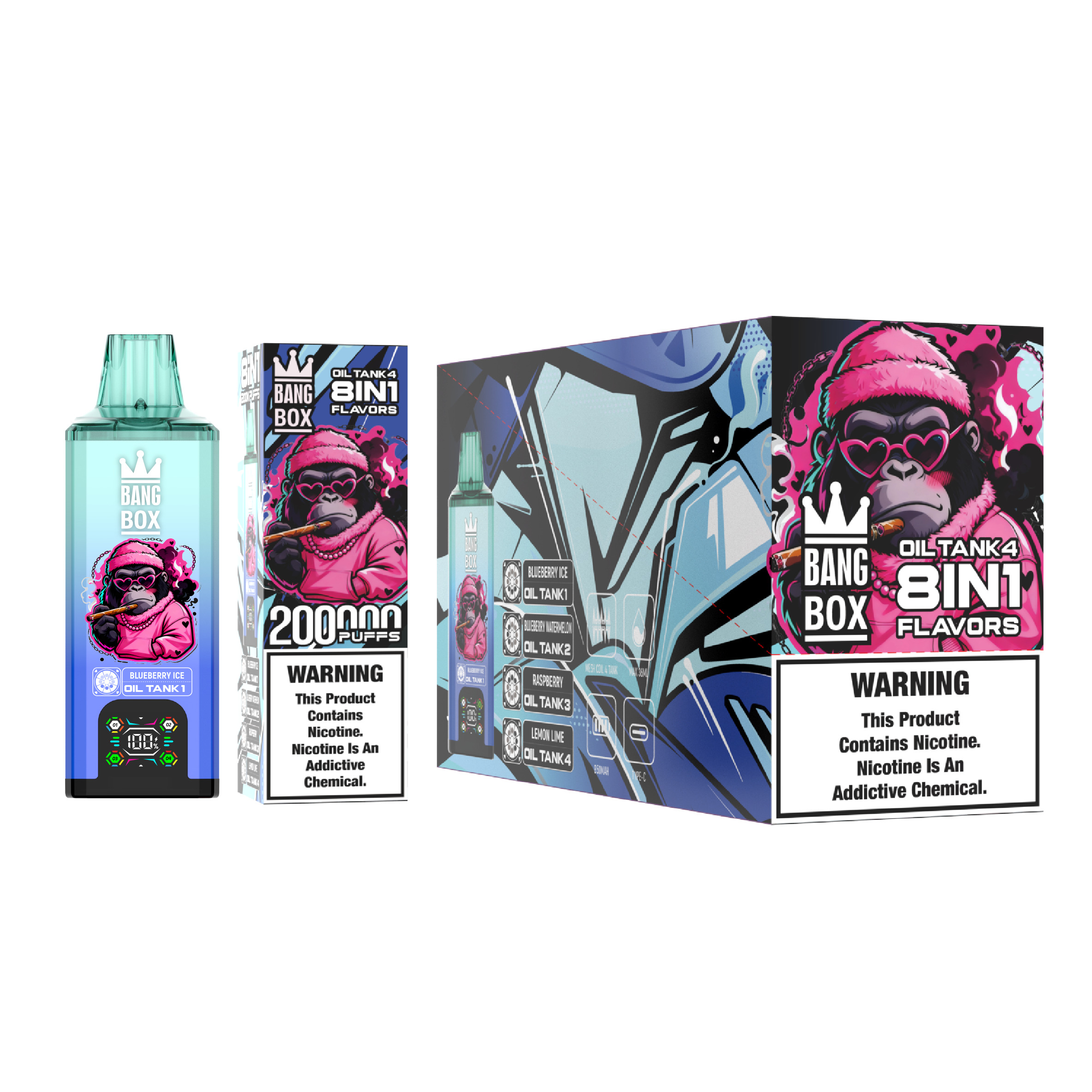 Bang Box 200000 Puffs 8-in-1 Vape – 200K Ultra Capacity | 8 Flavor