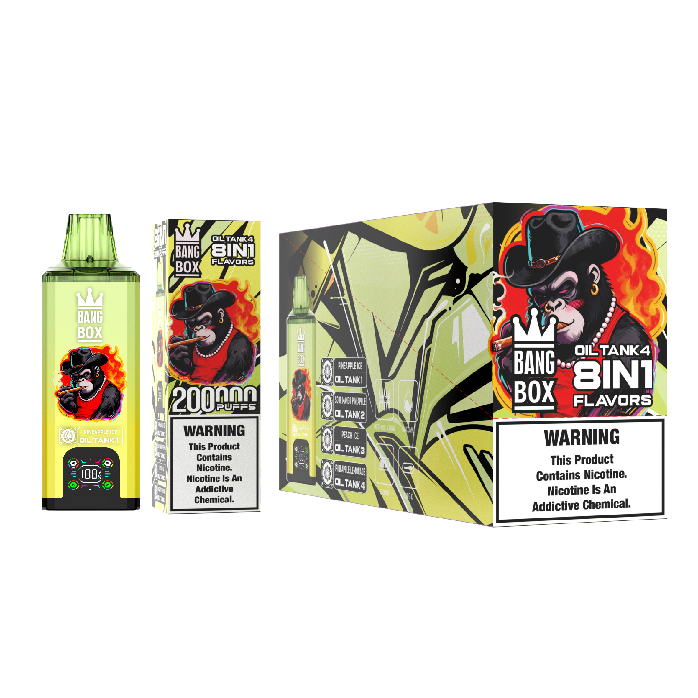 Bang Box 200000 Puffs 8-in-1 Vape – 200K Ultra Capacity | 8 Flavor