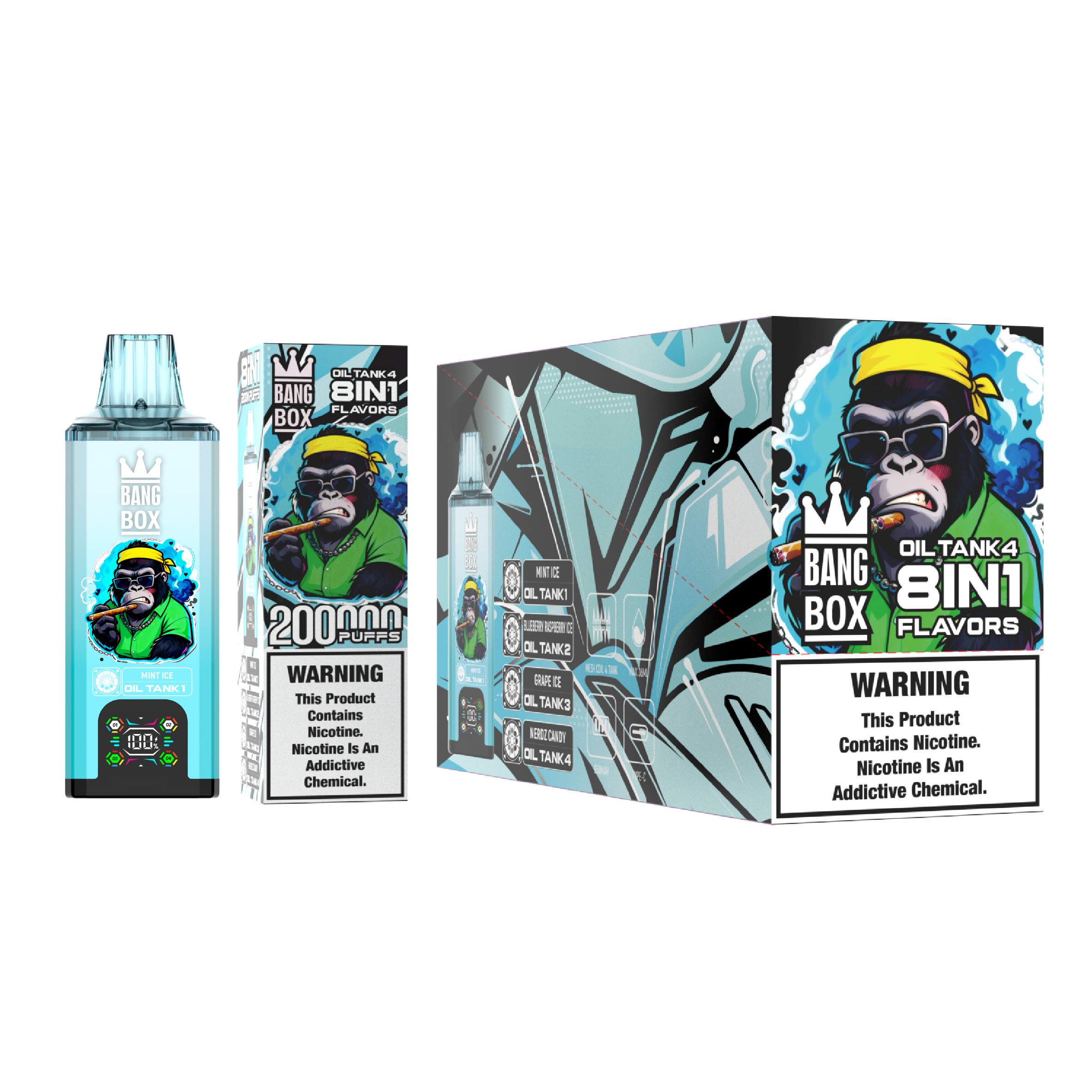 Bang Box 200000 Puffs 8-in-1 Vape – 200K Ultra Capacity | 8 Flavor
