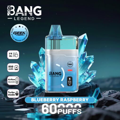 Bang Legend Geek 60000 Puffs Refillable Vape – 60K Puffs | Refillable  E-Liquid | Mesh Coil | 850mAh | Type-C
