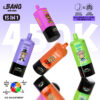 Assorted S.BANG 15-in-1 ice sensation bottles in pink, purple, orange, green, and blue against a lavender backdrop with large white 450K text and product labels visible